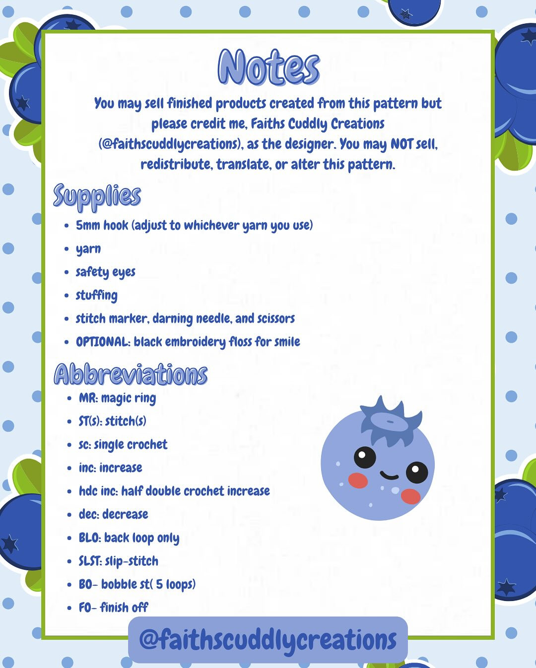 Crochet Your Own Blueberry Plushie with Free Pattern Guide