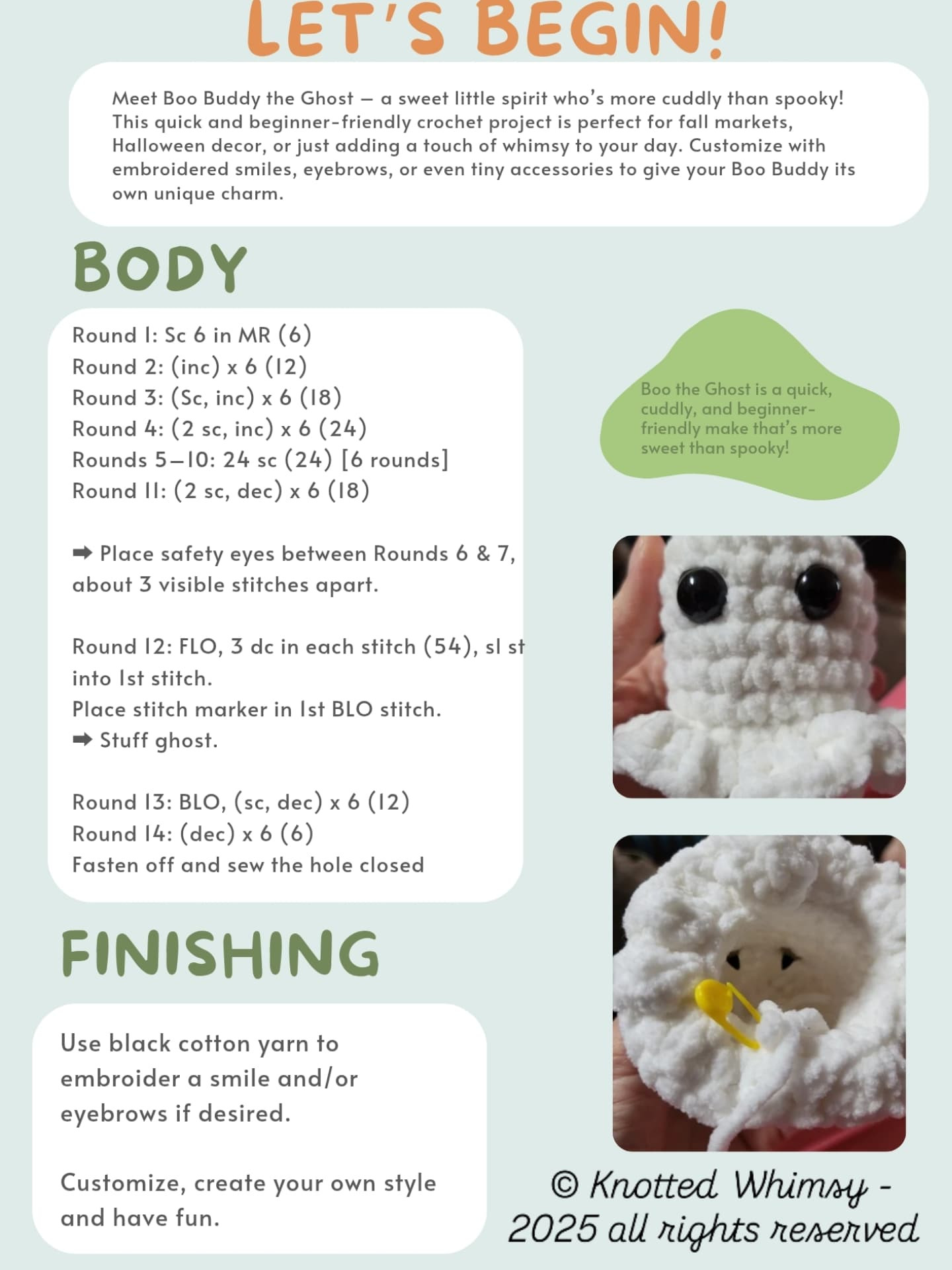 Crochet Your Own Boo the Ghost with This Free Pattern