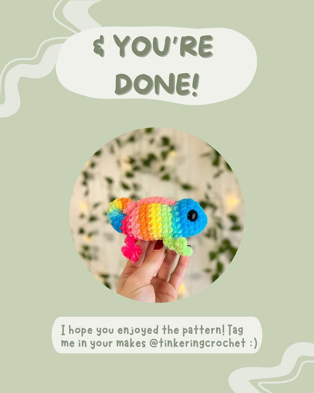 Crochet Your Own Carmie the Chameleon with Free Pattern