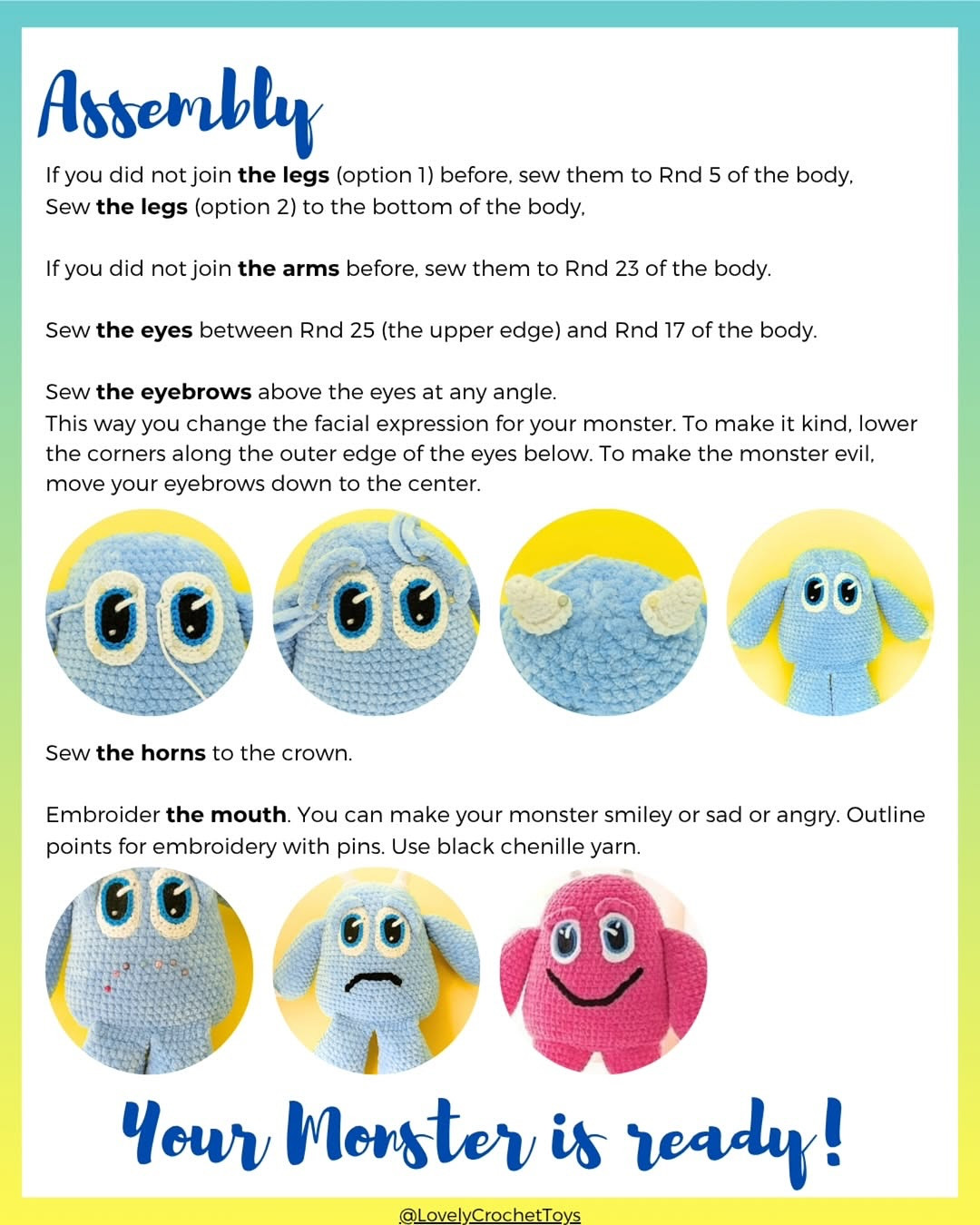 Crochet Your Own Cute and Cuddly Monster Friends Today