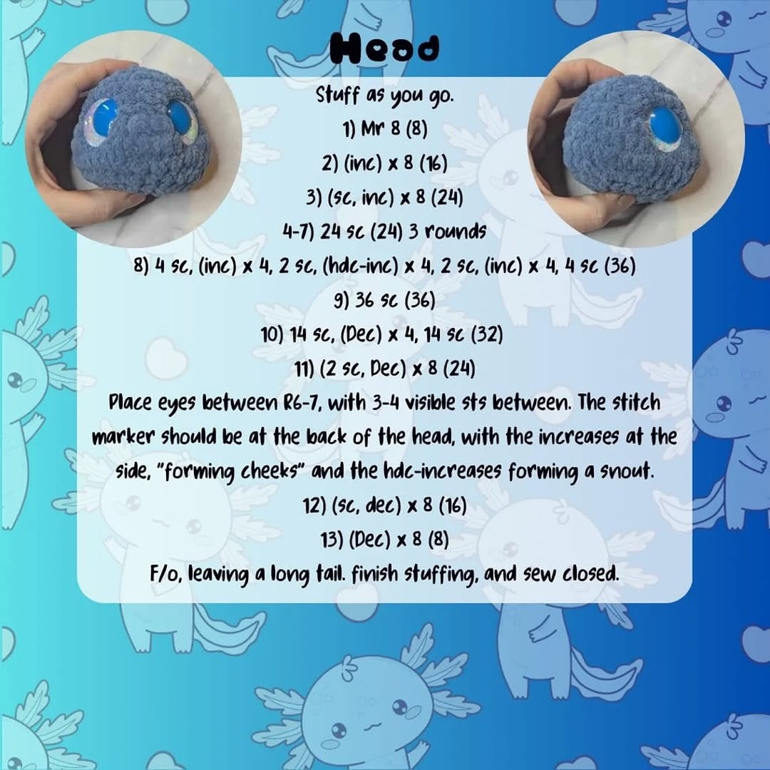 Crochet Your Own Cute Axolotl Plush with This Pattern