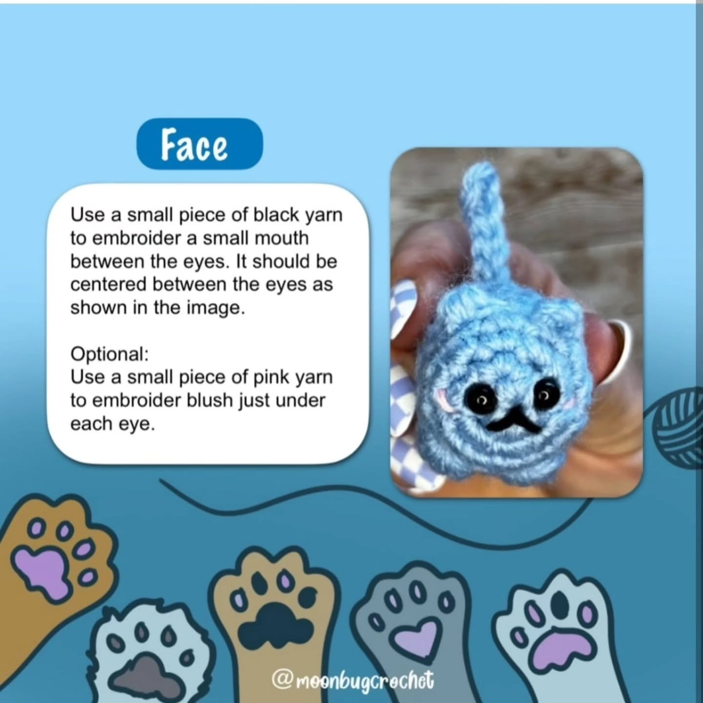 Crochet Your Own Cute Blue Cat with Free Pattern