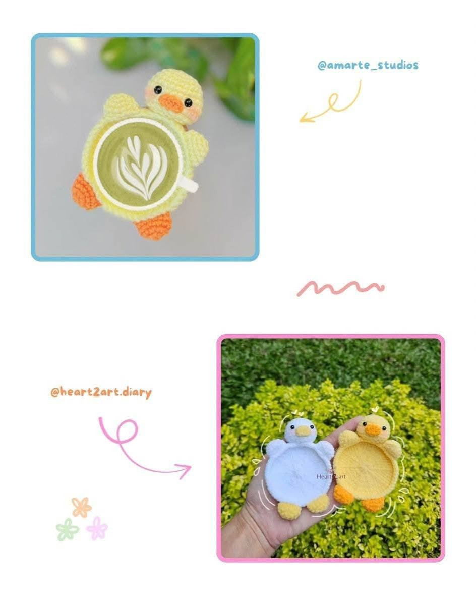 Crochet Your Own Cute Duck Coasters with Free Pattern