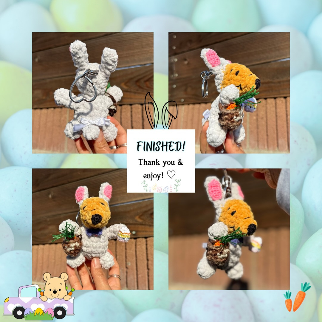 Crochet Your Own Cute Easter Bunny Keychain Pattern