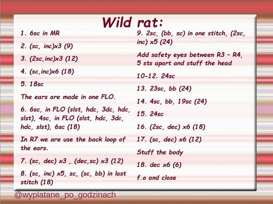 Crochet Your Own Wild Rat with This Free Pattern