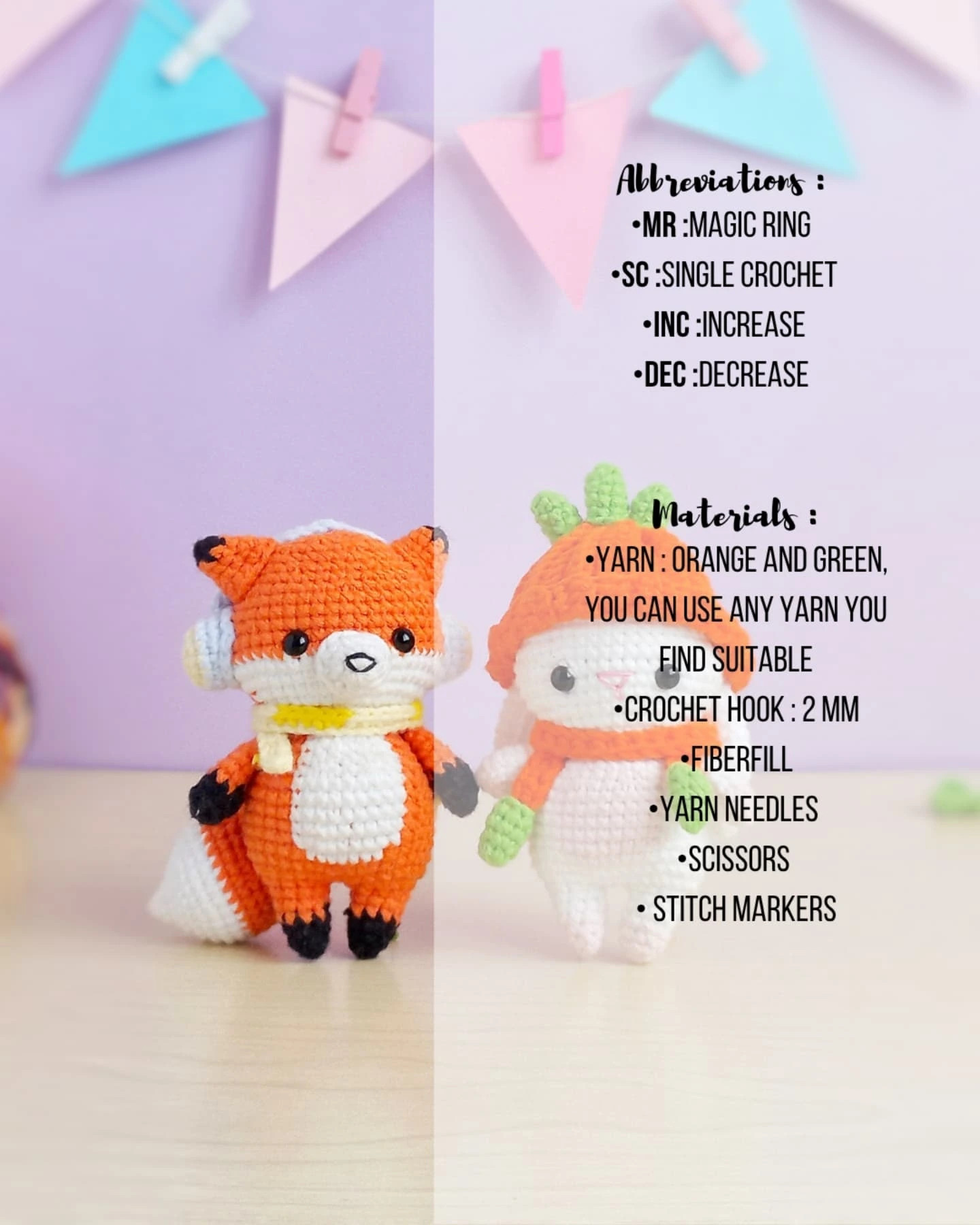 Cute Amigurumi Bunny with Carrot Free Crochet Pattern