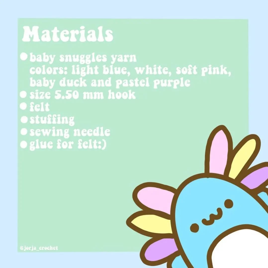 Cute Axolotl Crochet Pattern for Beginners