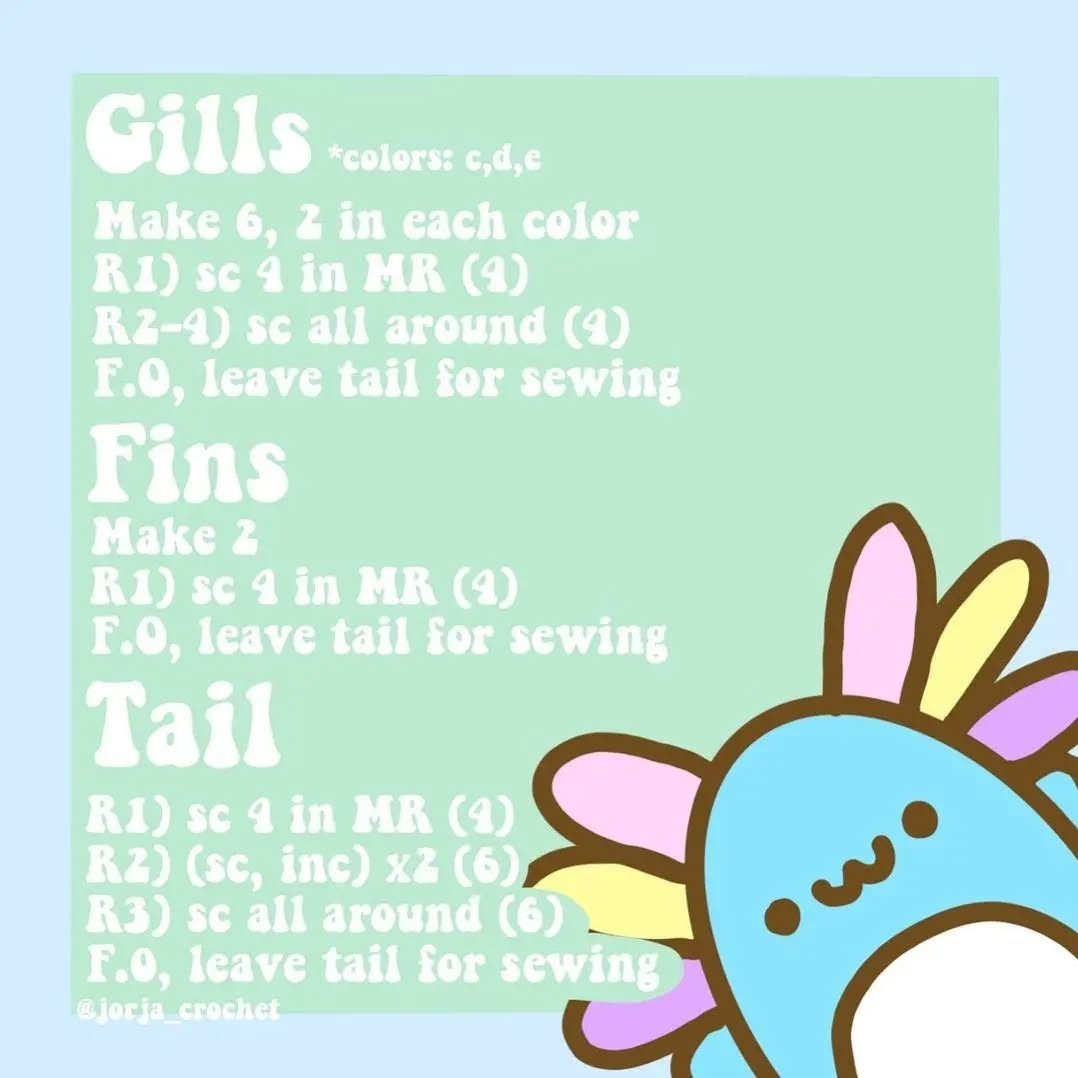 Cute Axolotl Crochet Pattern for Beginners