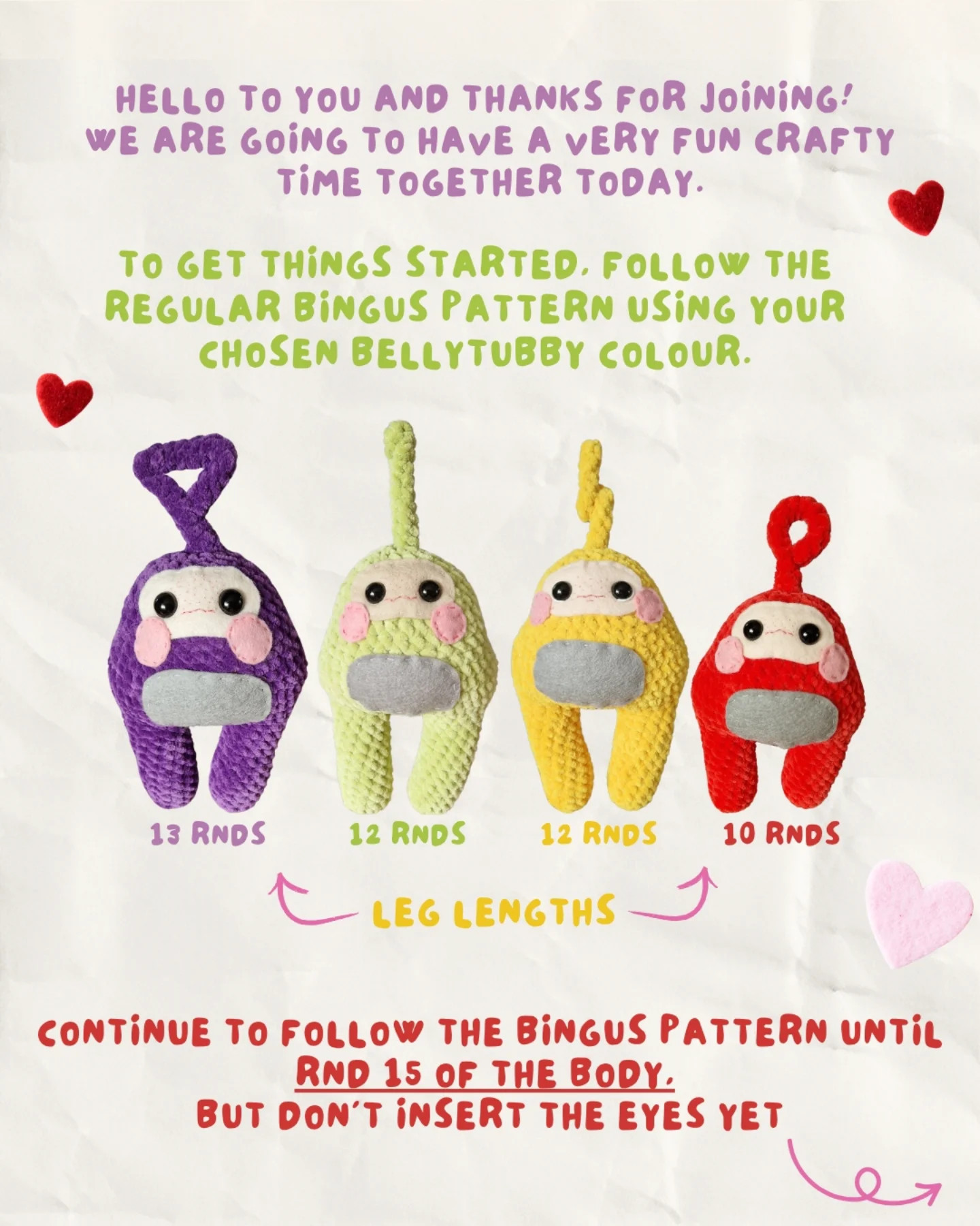 Cute Bellytubbies Crochet Pattern for Adorable Plush Toys
