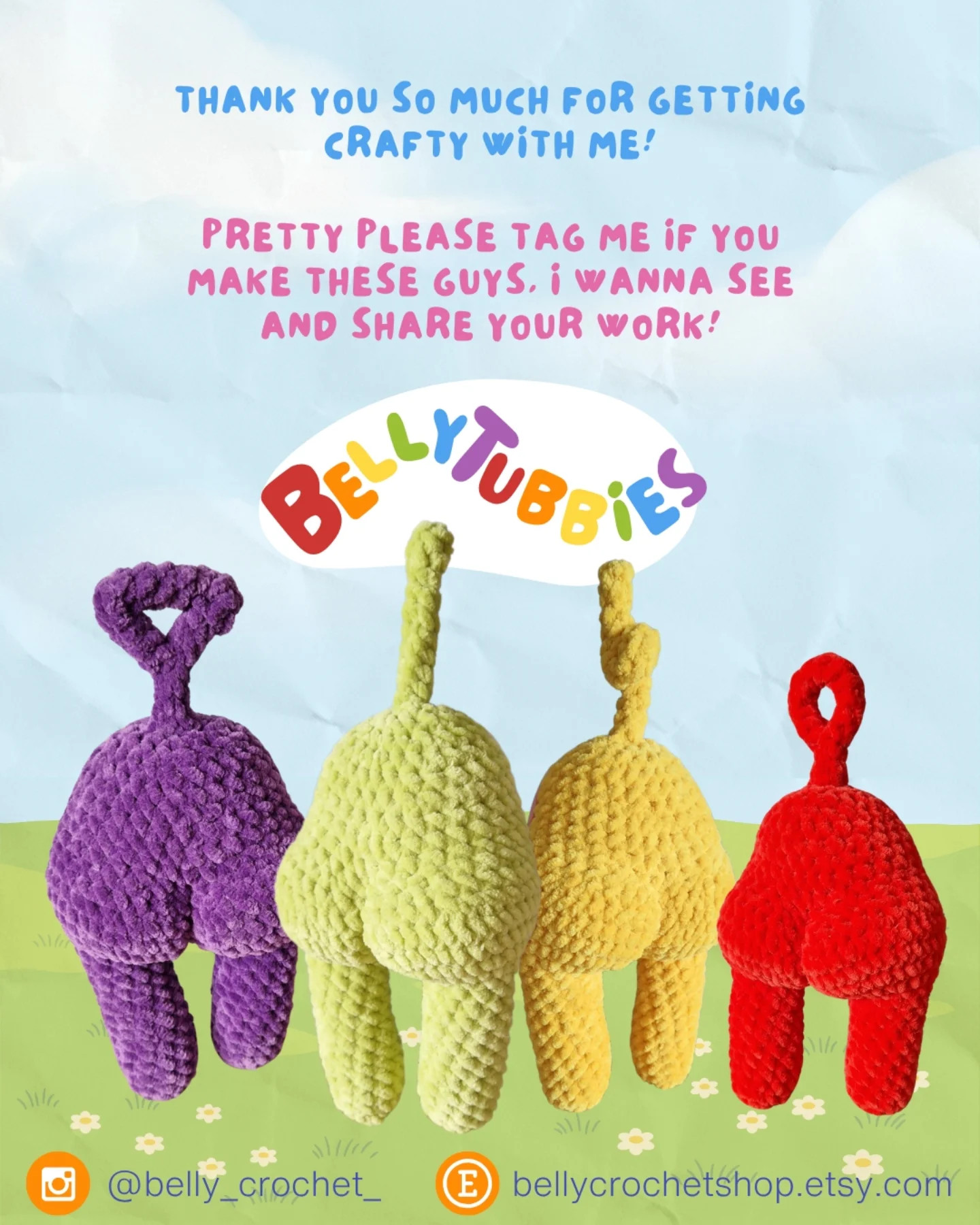 Cute Bellytubbies Crochet Pattern for Adorable Plush Toys
