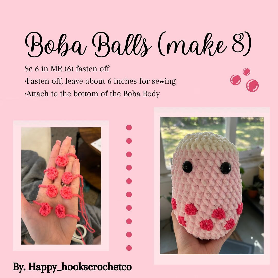 Cute Bubble Tea Amigurumi Crochet Pattern Free Download