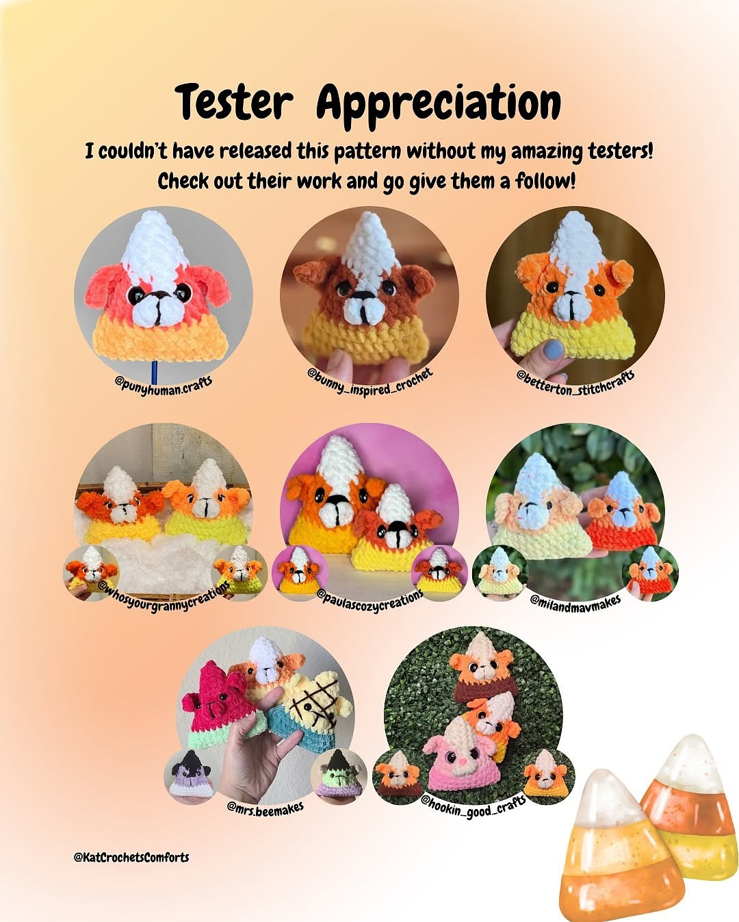 Cute Candy Corn Dog Crochet Pattern for Halloween Crafting Fun