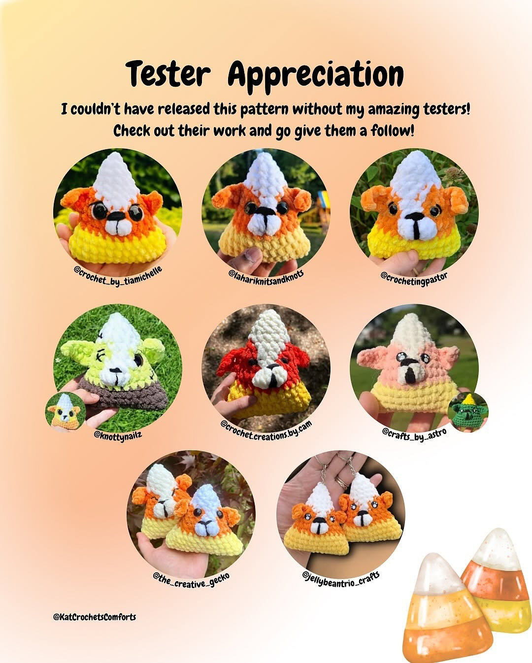 Cute Candy Corn Dog Crochet Pattern for Halloween Crafting Fun