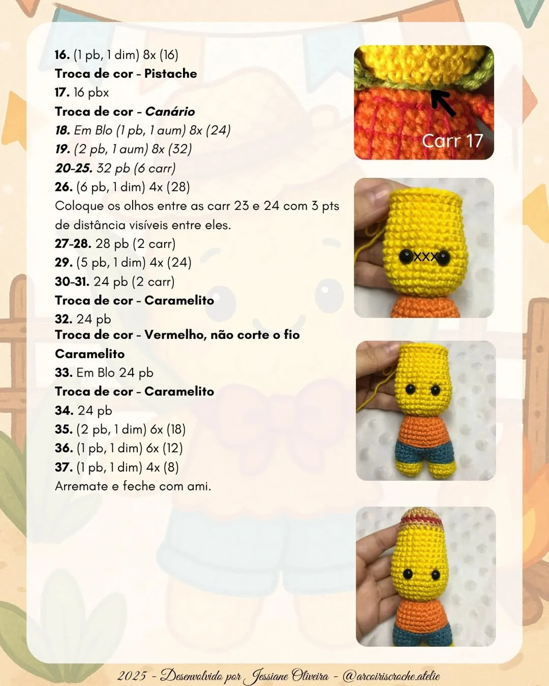 Cute Corn Doll Crochet Pattern for Beginners - Free Tutorial