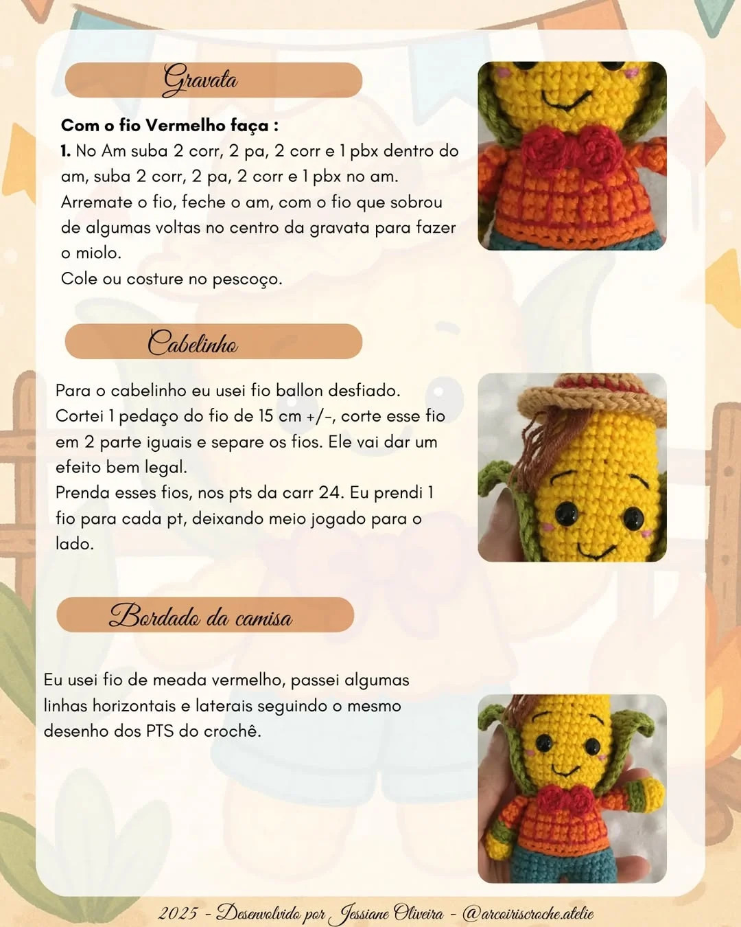 Cute Corn Doll Crochet Pattern for Beginners - Free Tutorial