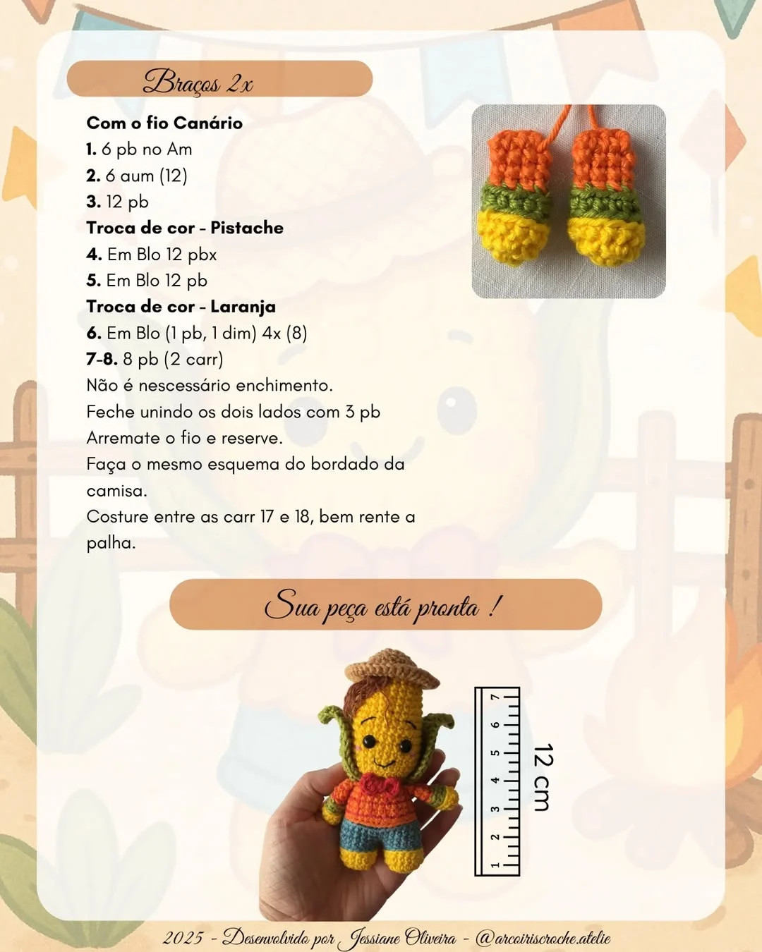 Cute Corn Doll Crochet Pattern for Beginners - Free Tutorial