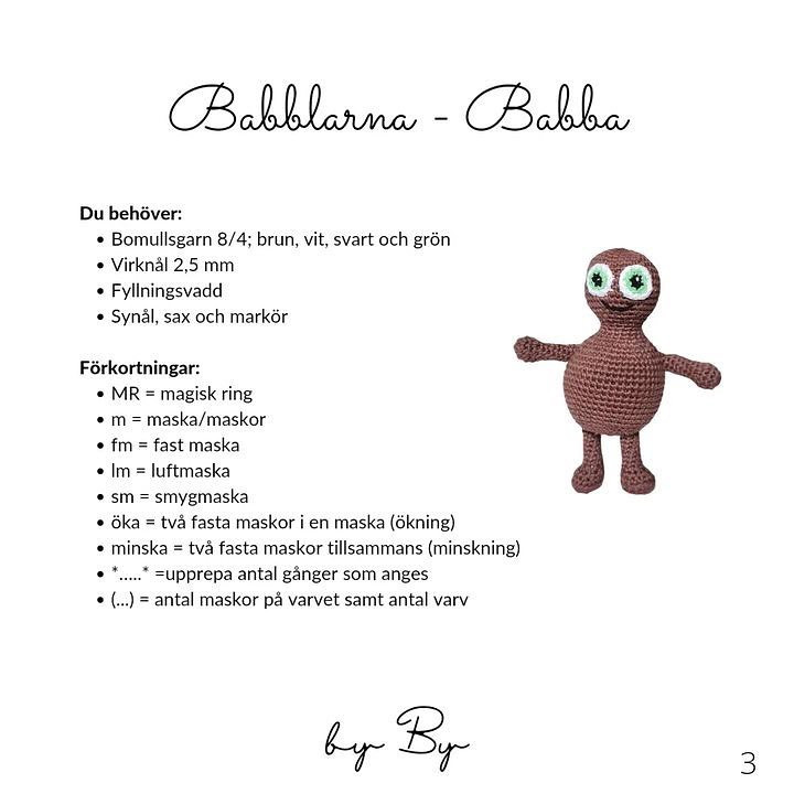 Cute Crochet Babblarna Character Pattern for Creative Fun