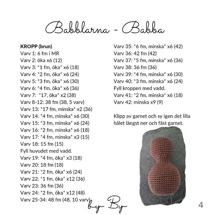 Cute Crochet Babblarna Character Pattern for Creative Fun