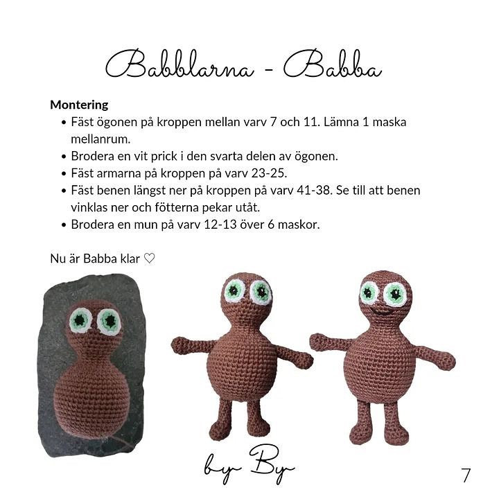 Cute Crochet Babblarna Character Pattern for Creative Fun