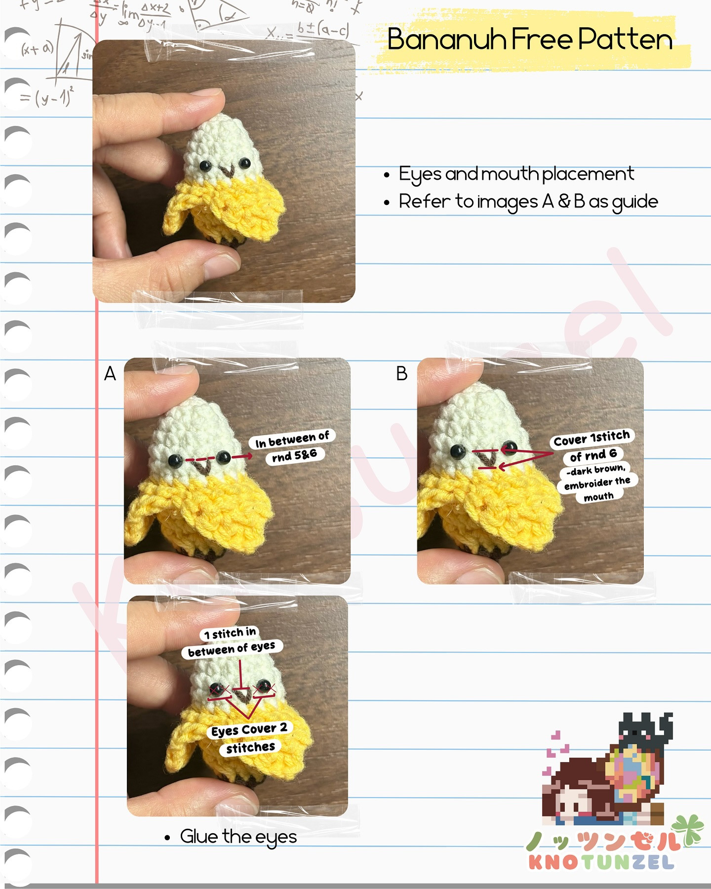Cute Crochet Bananas Pattern with Easy Step-by-Step Instructions