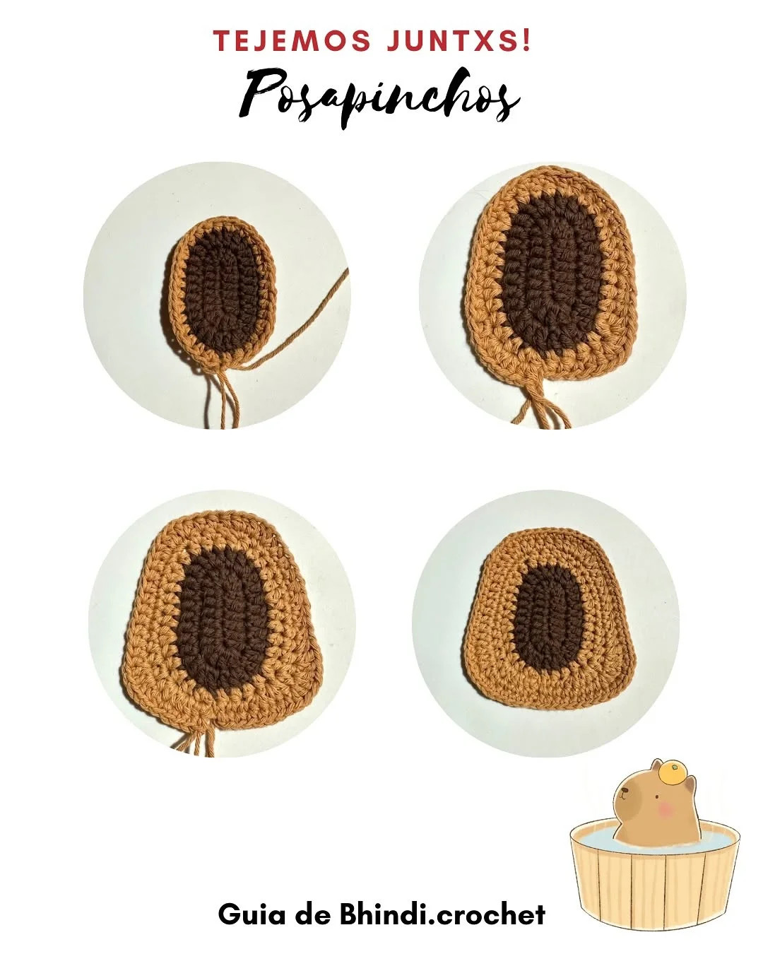 Cute Crochet Bear Coasters with Heart Embellishments Pattern