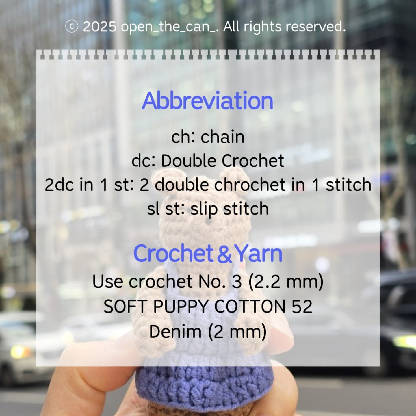 Cute Crochet Bear in One-Piece Outfit for Beginners