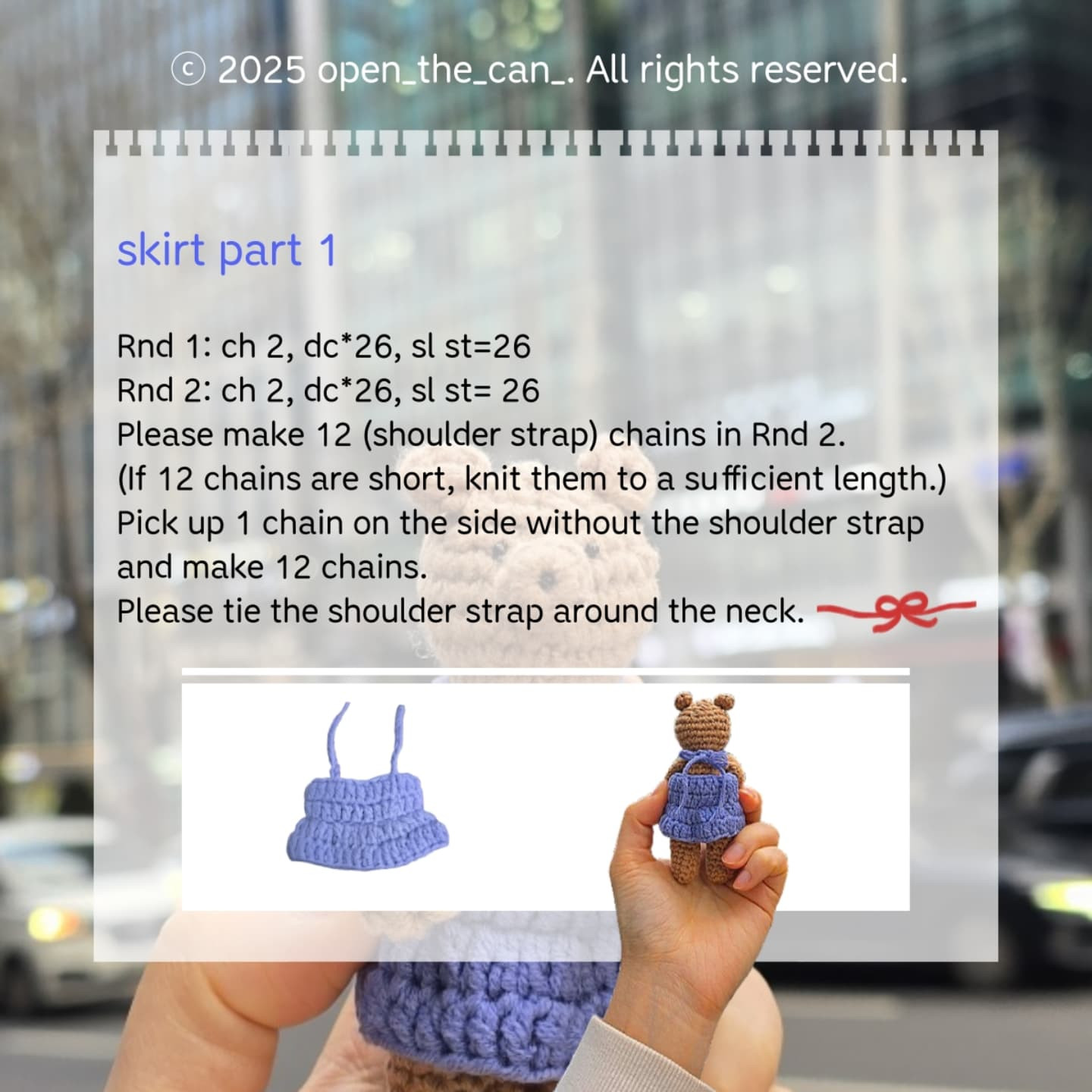Cute Crochet Bear in One-Piece Outfit for Beginners