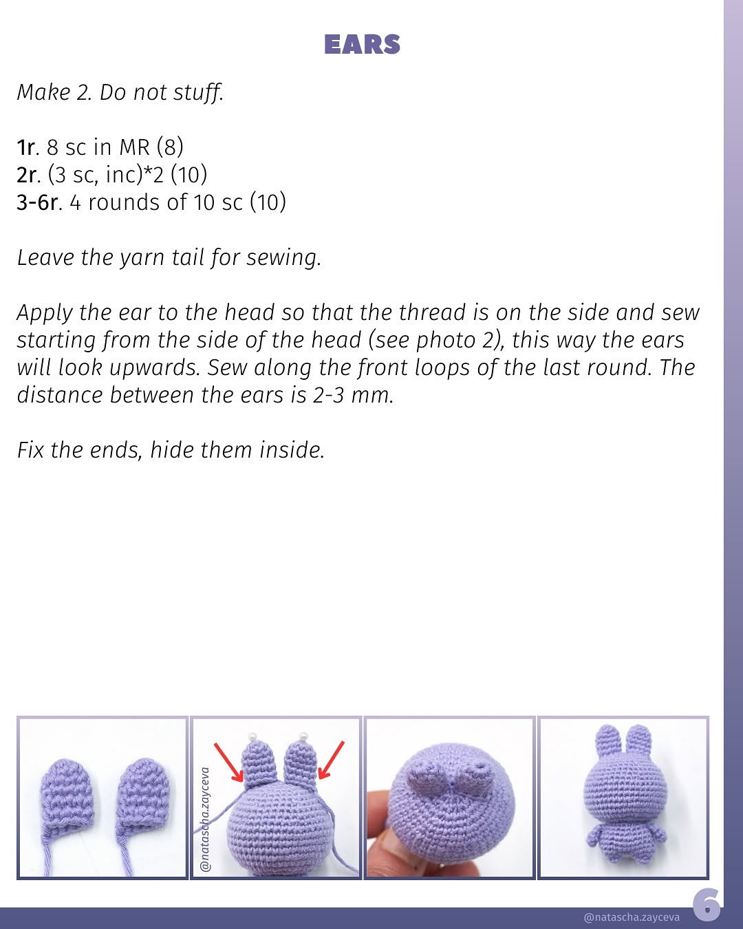 Cute Crochet Bunny Keychain Free Pattern for Beginners
