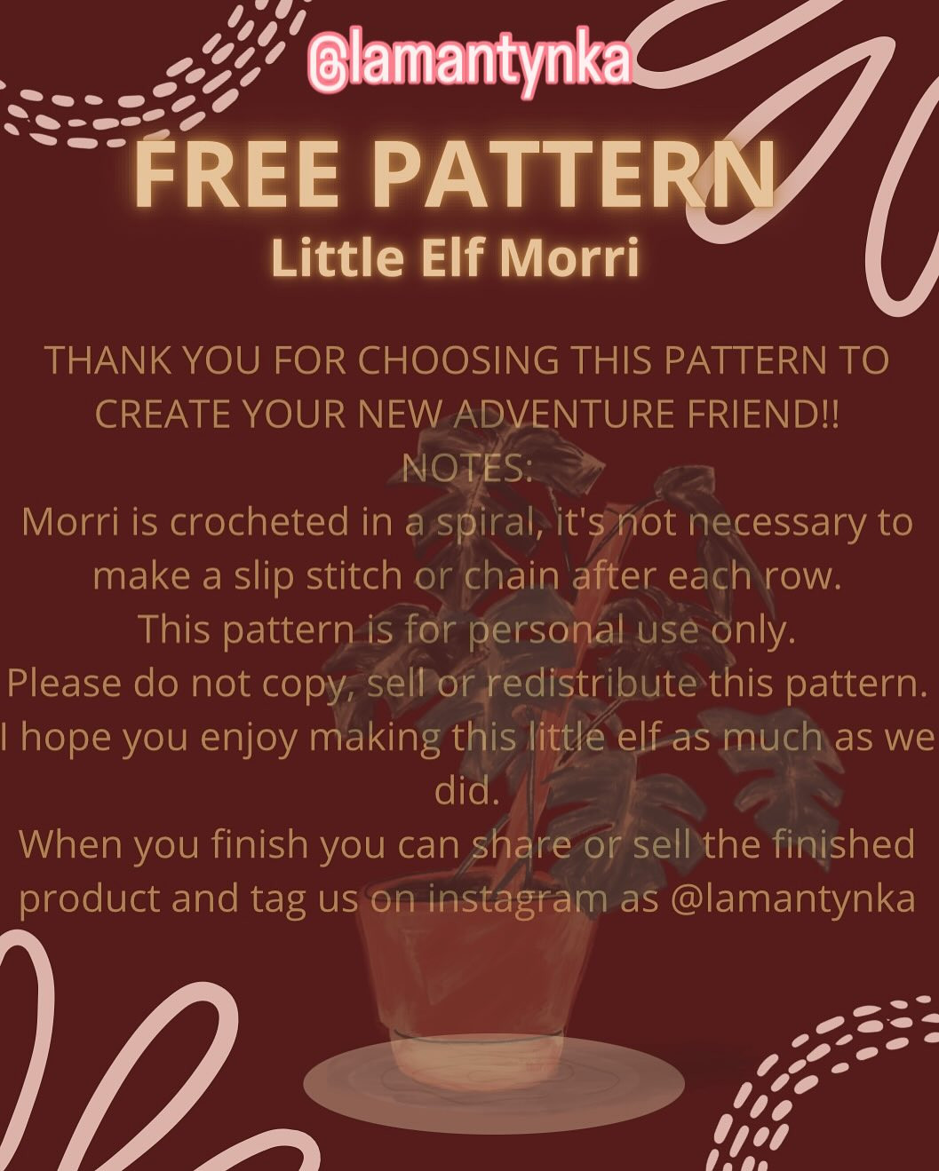 Cute Crochet Creature Free Pattern by Lamantynka
