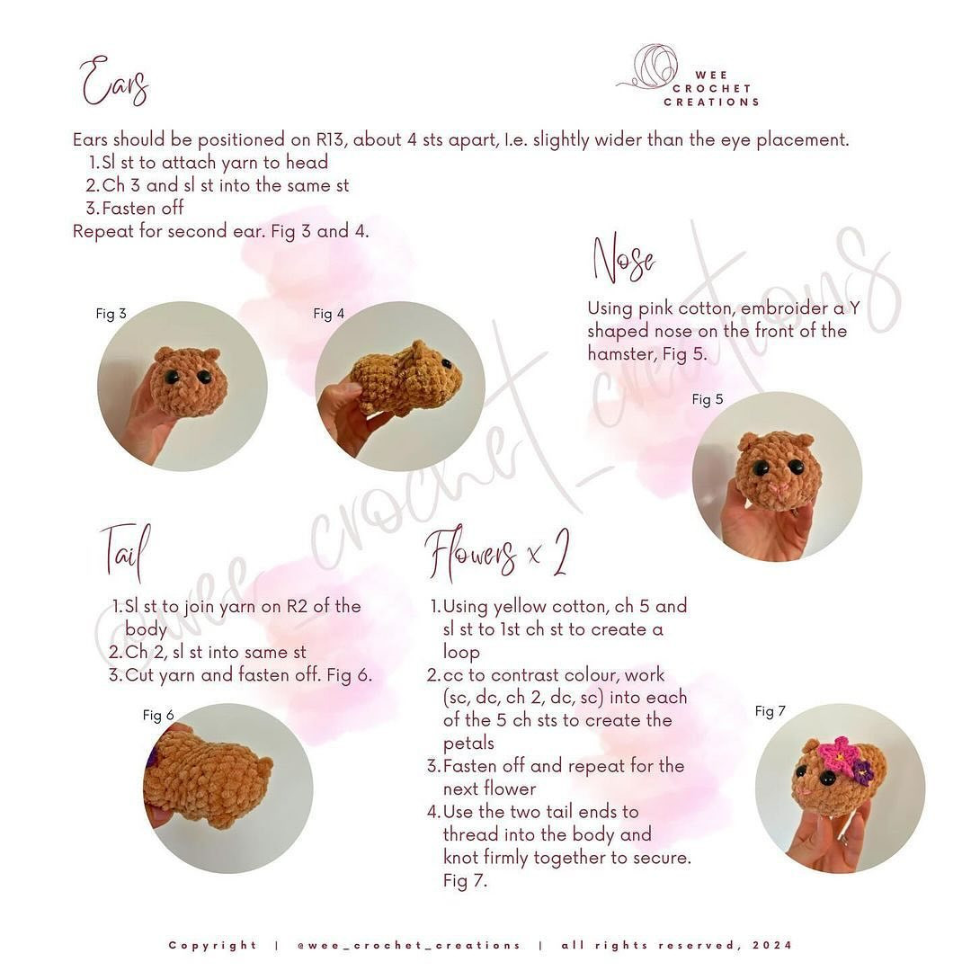 Cute Crochet Kitty Pattern with Flower Accessory