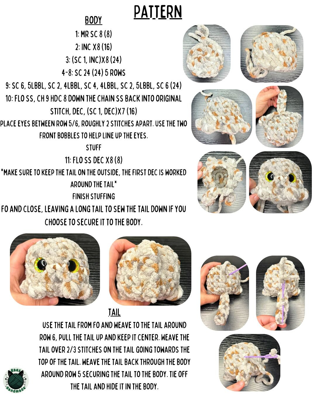 Cute Crochet Pattern for Pocket-Sized Kittens - Free Tutorial