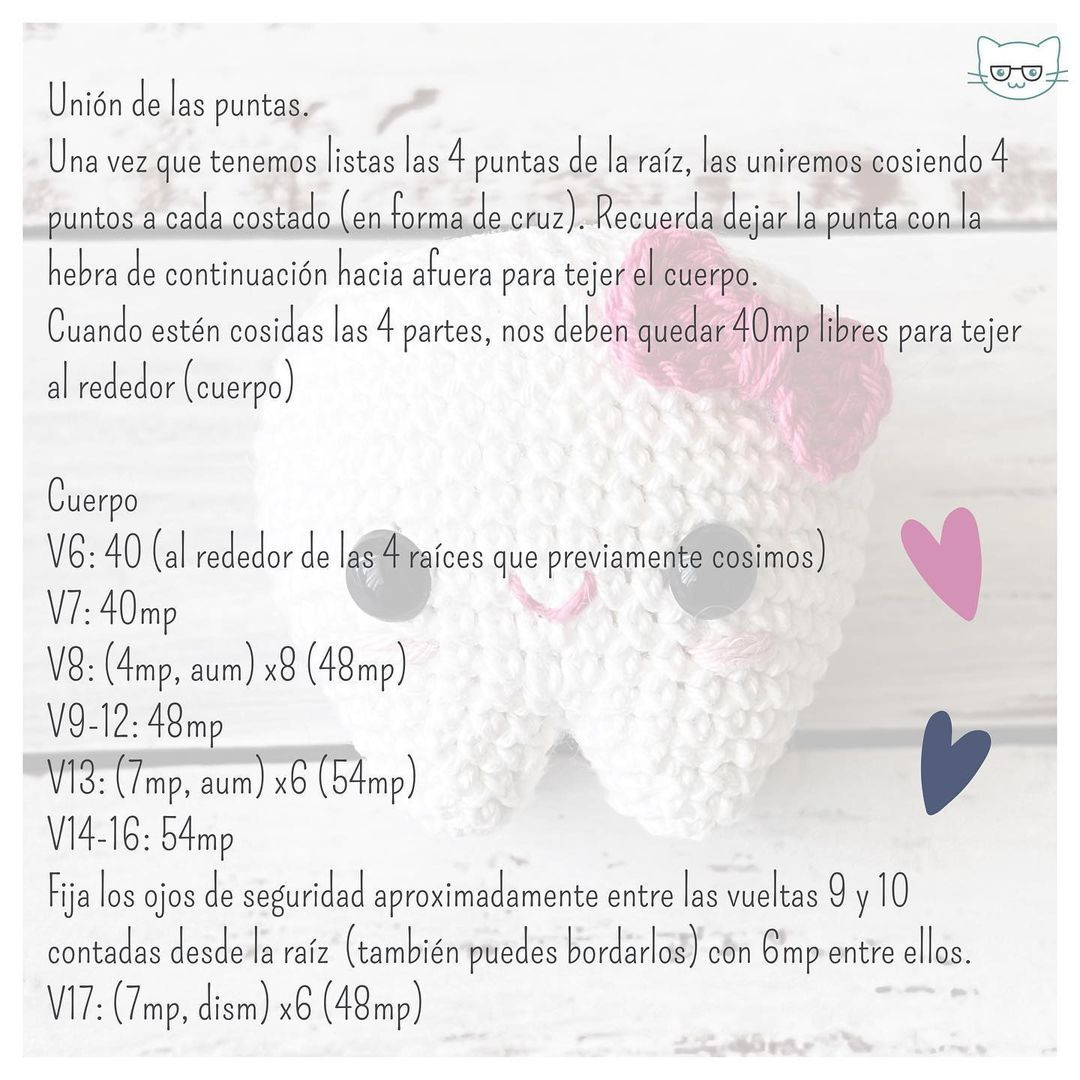Cute Crochet Tooth Amigurumi Pattern for Dentist's Day
