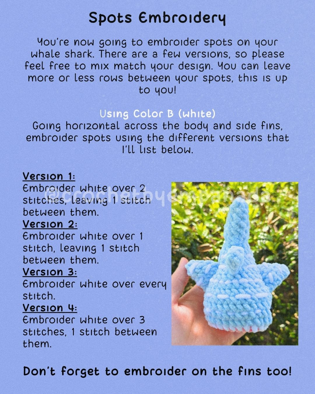 Cute Mini Whale Shark Crochet Pattern for Beginners