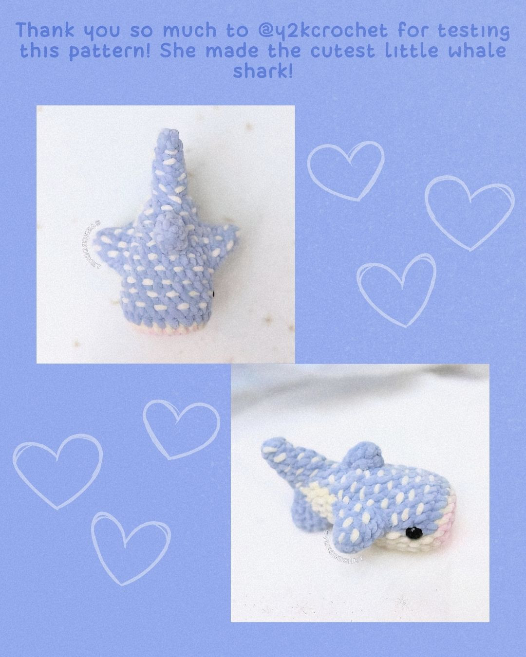 Cute Mini Whale Shark Crochet Pattern for Beginners