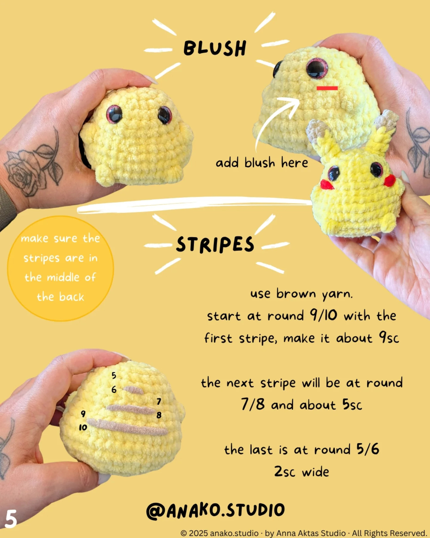 Cute Pikachu Crochet Pattern - Easy and Fun to Make!