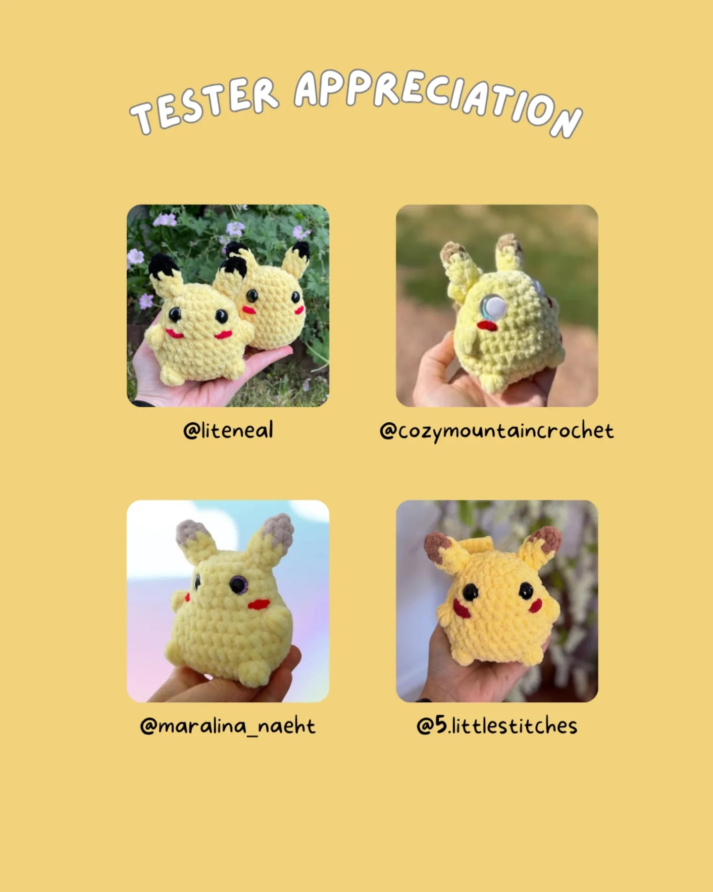 Cute Pikachu Crochet Pattern - Easy and Fun to Make!