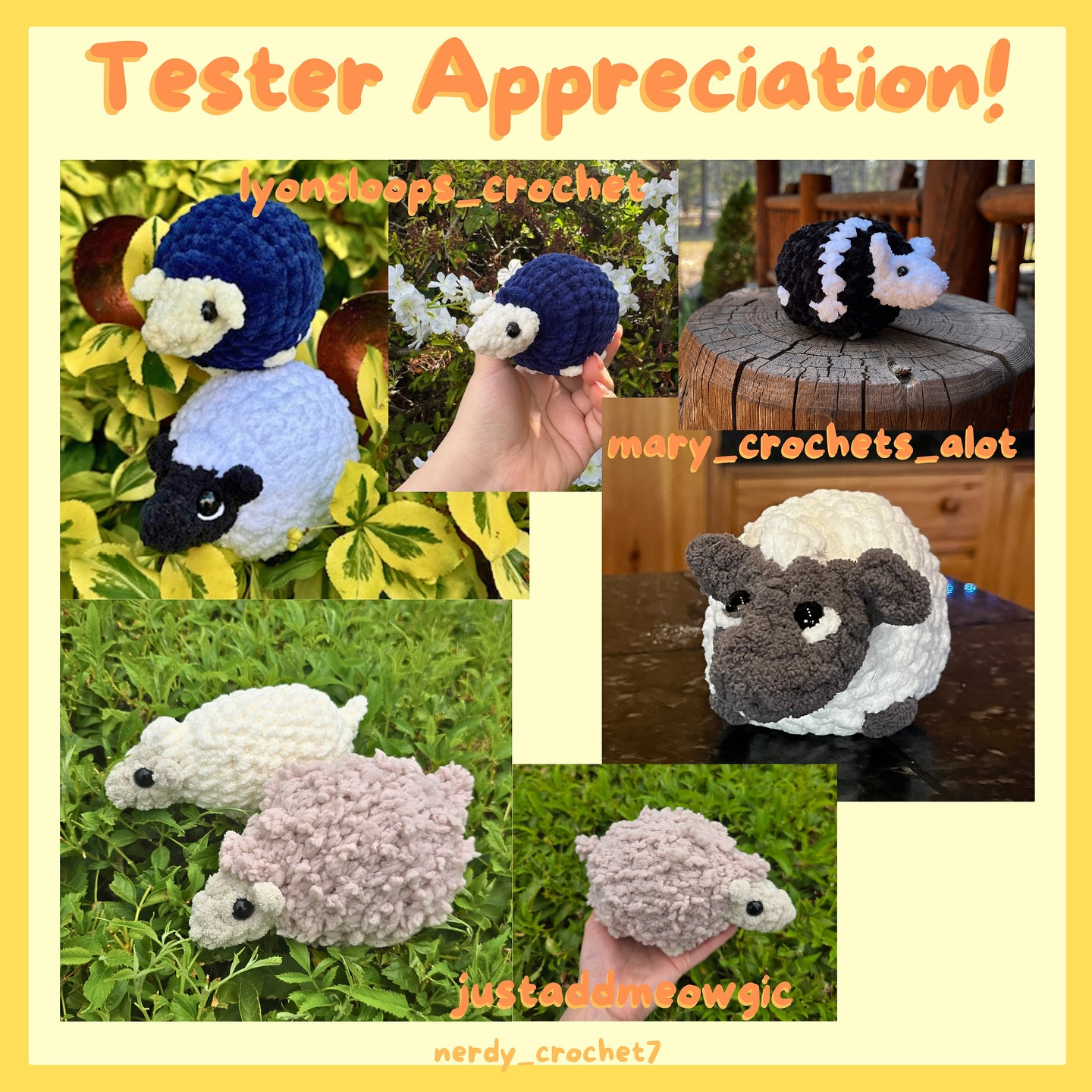 Cute Round Sheep Crochet Pattern for Personal Use, No Sew Needed