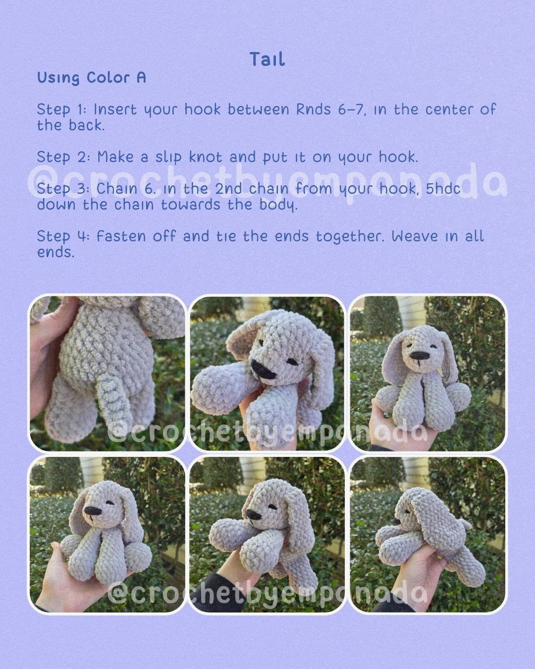Cute Sleepy Puppy Crochet Pattern for Beginners