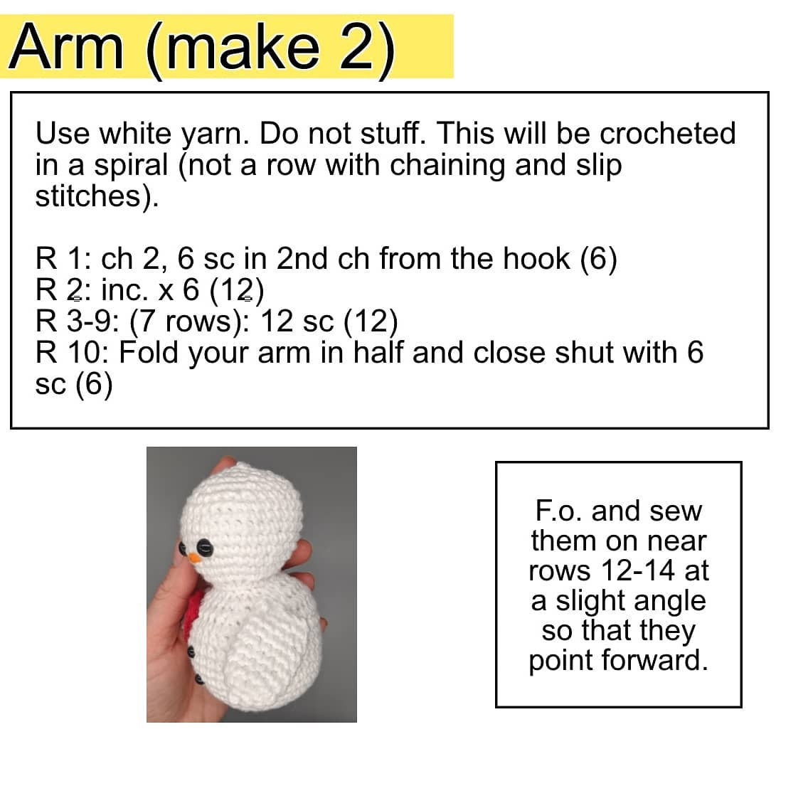 Cute Snowman Crochet Pattern with Hat and Scarf