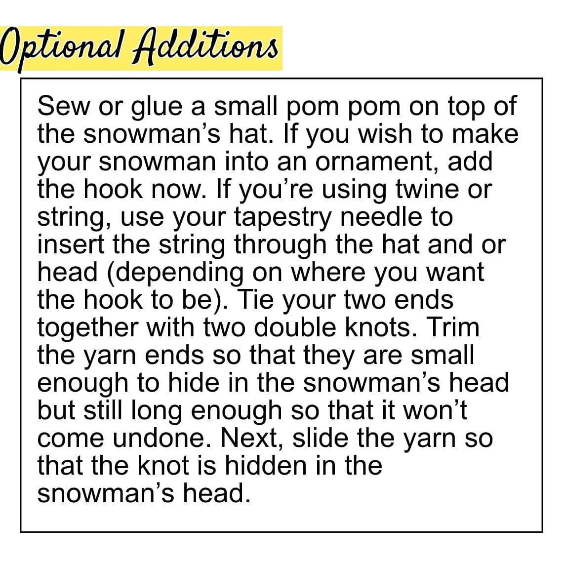 Cute Snowman Crochet Pattern with Hat and Scarf
