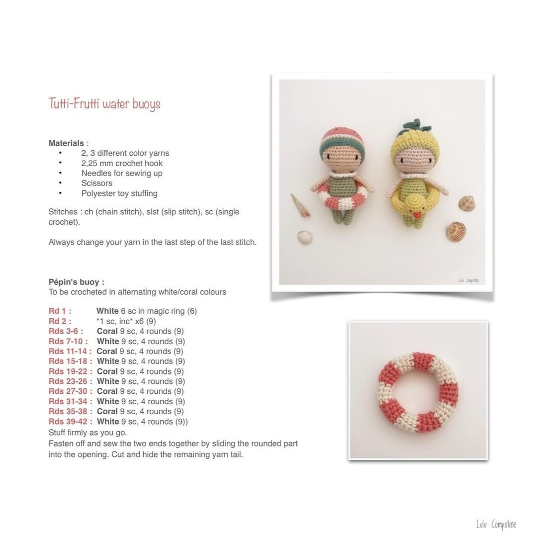 Cute Summer Crochet Amigurumi Patterns for Beach-Themed Toys