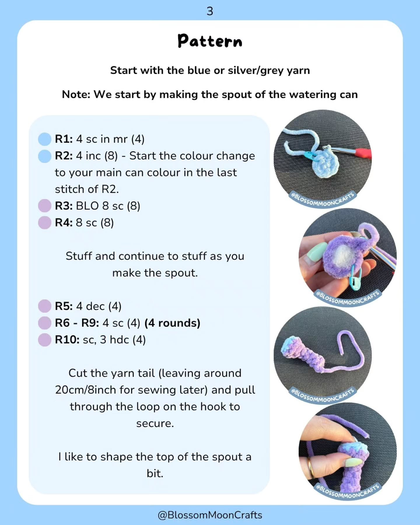 Cute Watering Can Crochet Pattern for Beginners - Free and Easy