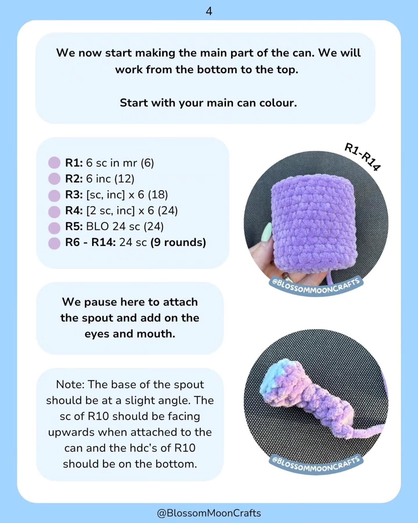 Cute Watering Can Crochet Pattern for Beginners - Free and Easy