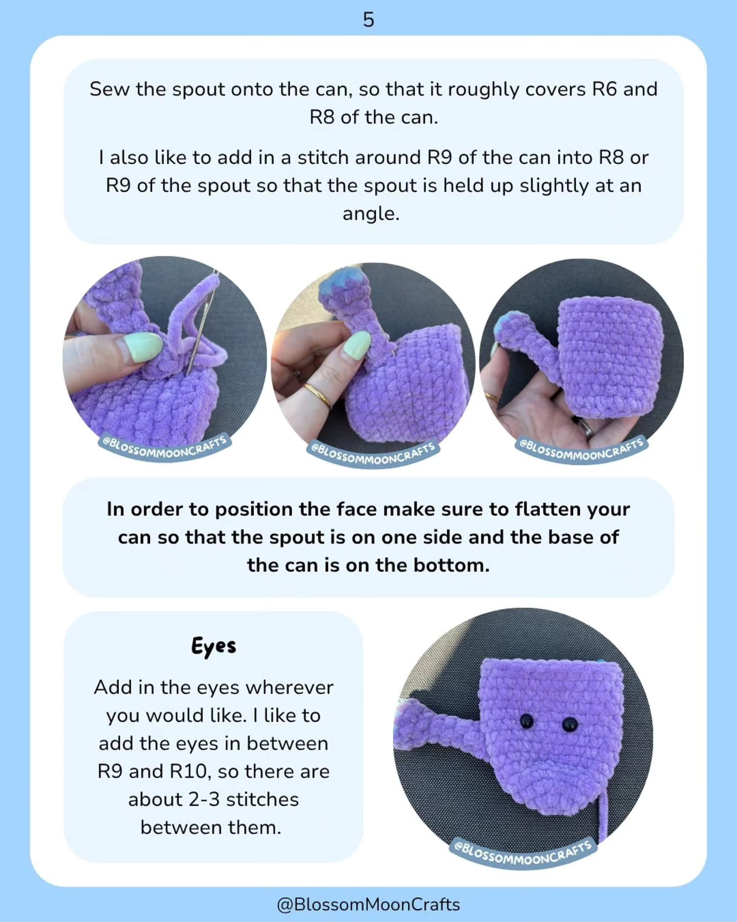 Cute Watering Can Crochet Pattern for Beginners - Free and Easy