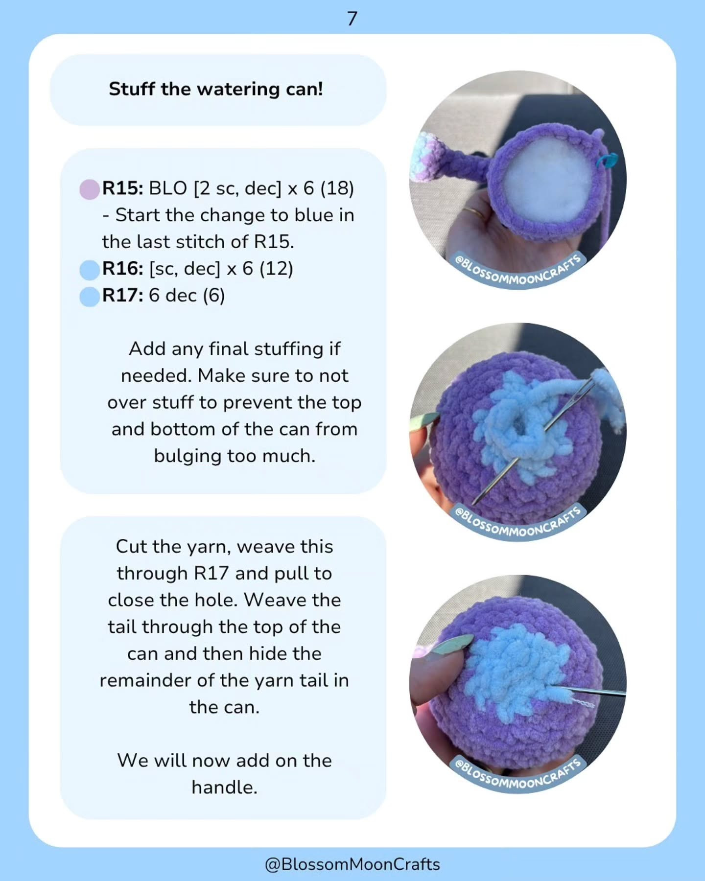 Cute Watering Can Crochet Pattern for Beginners - Free and Easy