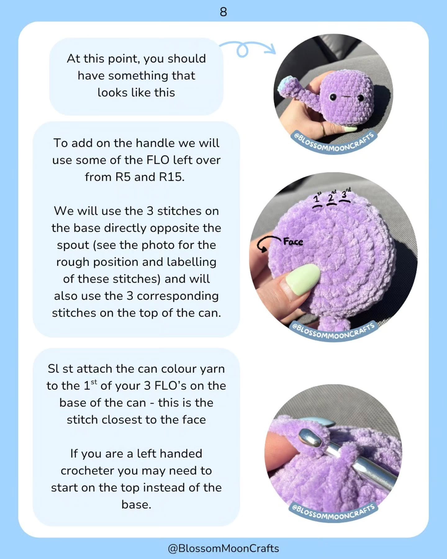 Cute Watering Can Crochet Pattern for Beginners - Free and Easy
