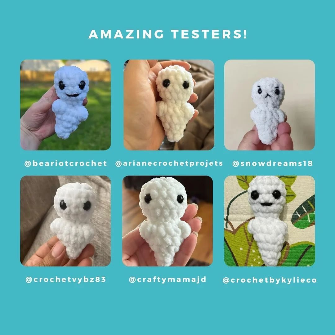 DIY Mini Ghost Crochet Pattern for Halloween Decorations