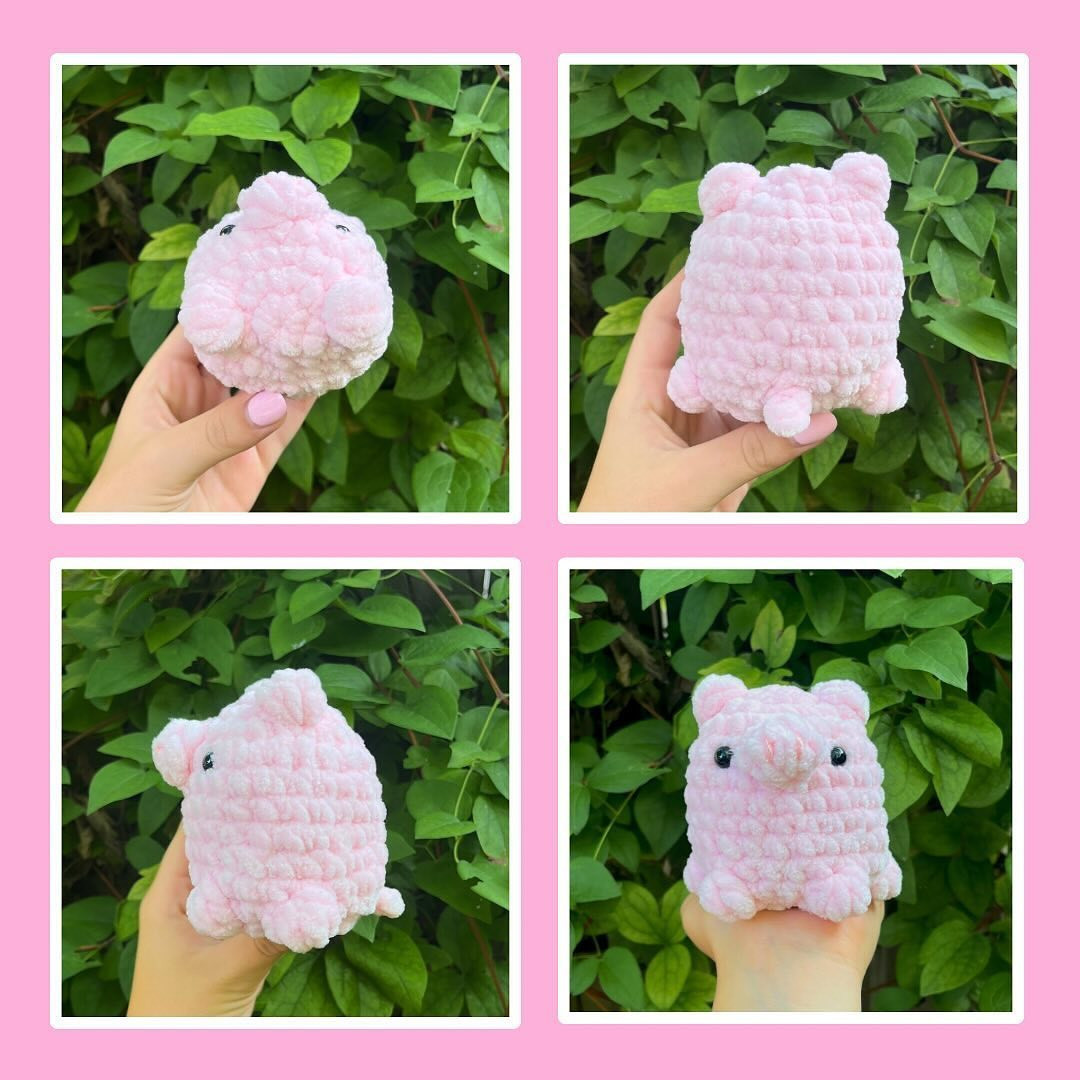 Easy Crochet No-Sew Pig Pattern for Beginners