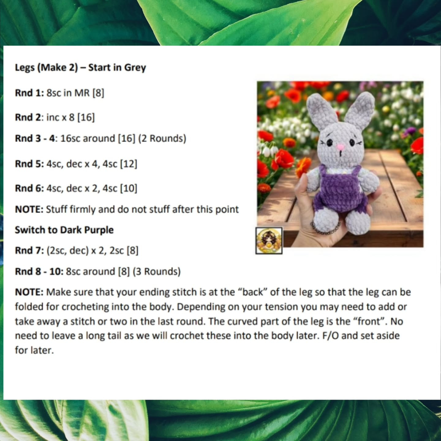 Easy Crochet Pattern for Bianca the Bunny