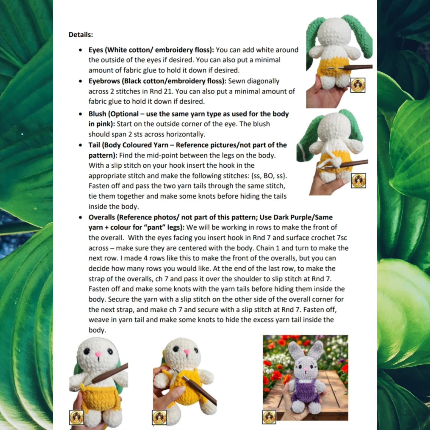Easy Crochet Pattern for Bianca the Bunny